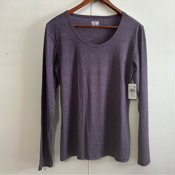 32 Degrees Tops - 32 Degrees Women's Heathered Purple Long Sleeve Top